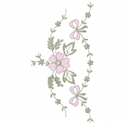 Flowers And Tree Embroidery Design 6